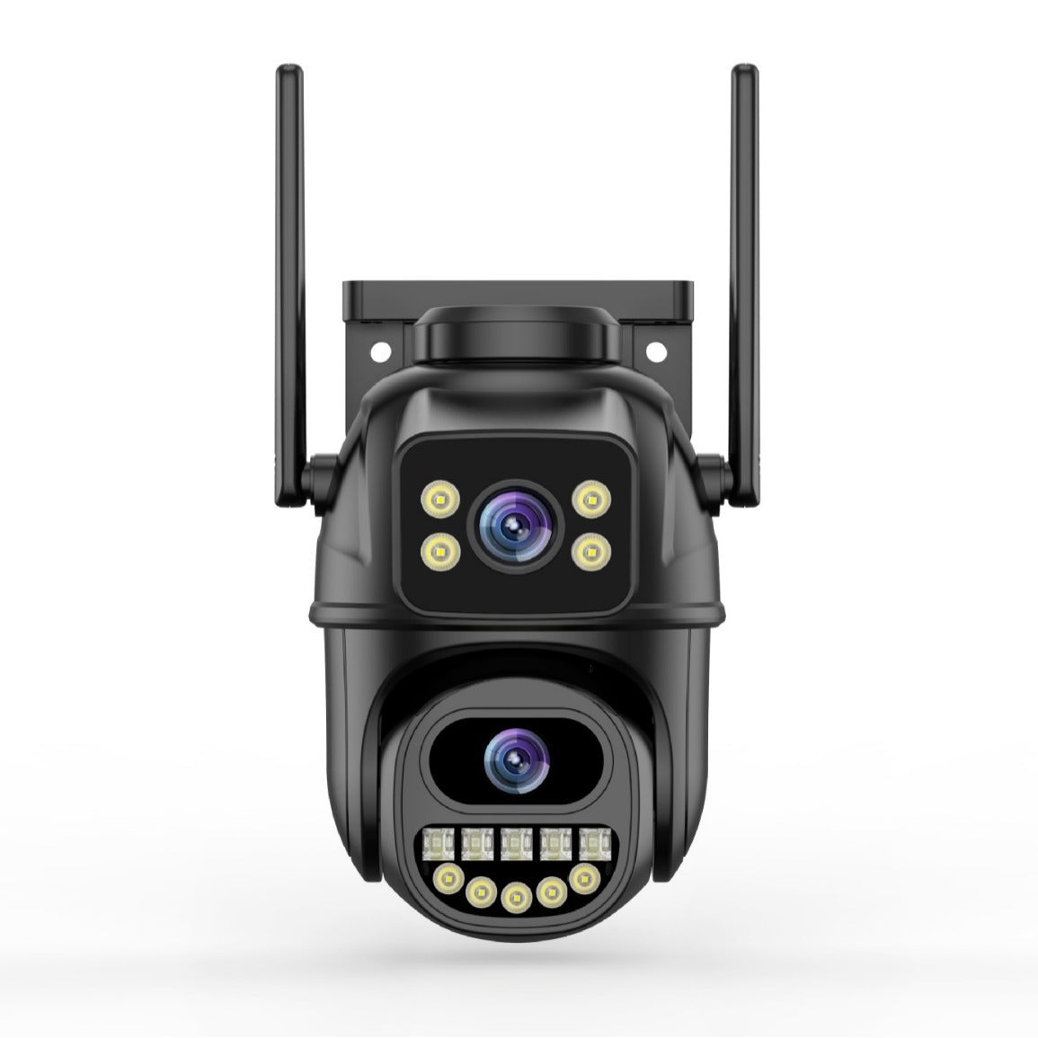 Cámara WiFi 360° con Doble Pantalla — Visión Nocturna y Resistente al Agua