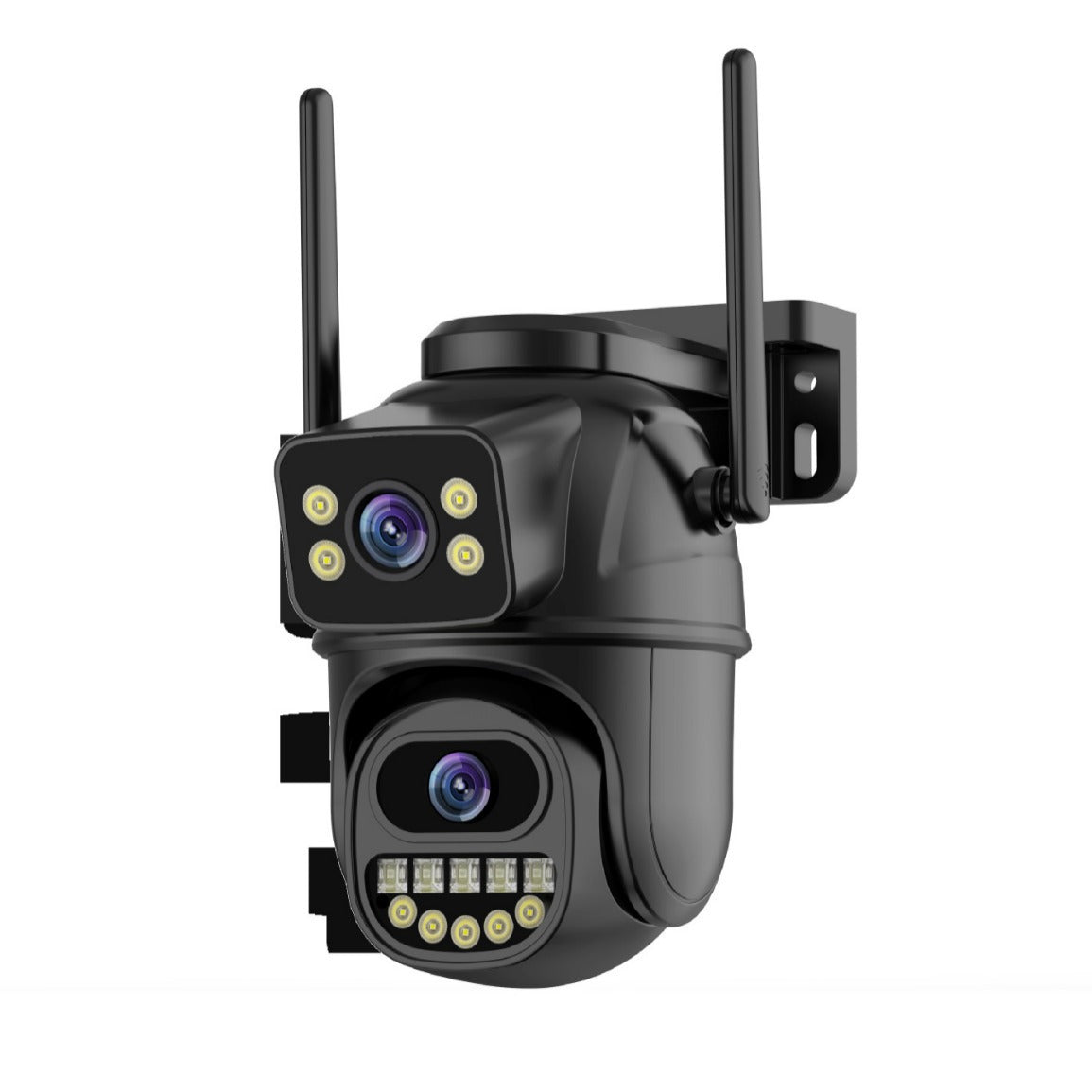 Cámara WiFi 360° con Doble Pantalla — Visión Nocturna y Resistente al Agua