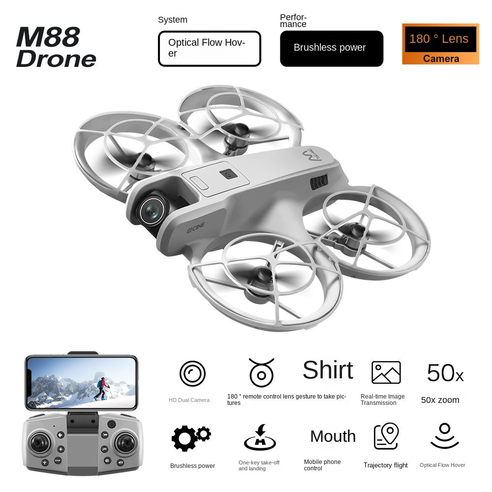 Dron M88 Brushless con Doble Cámara y Control por Móvil — Plegable